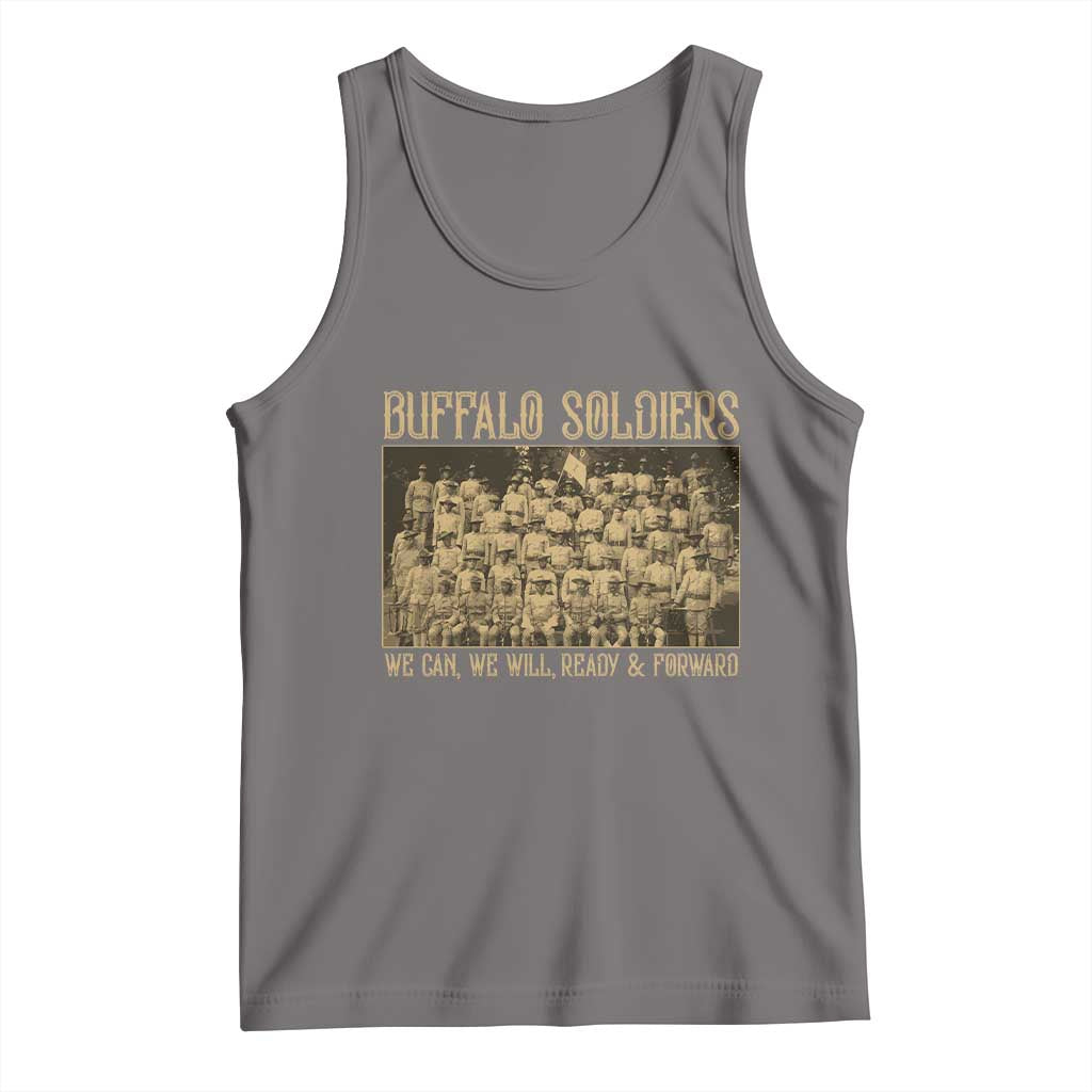 Buffalo Soldiers Tank Top 9th and 10th Cavalry African American Heros Black Soldiers TS10 Deep Heather Print Your Wear