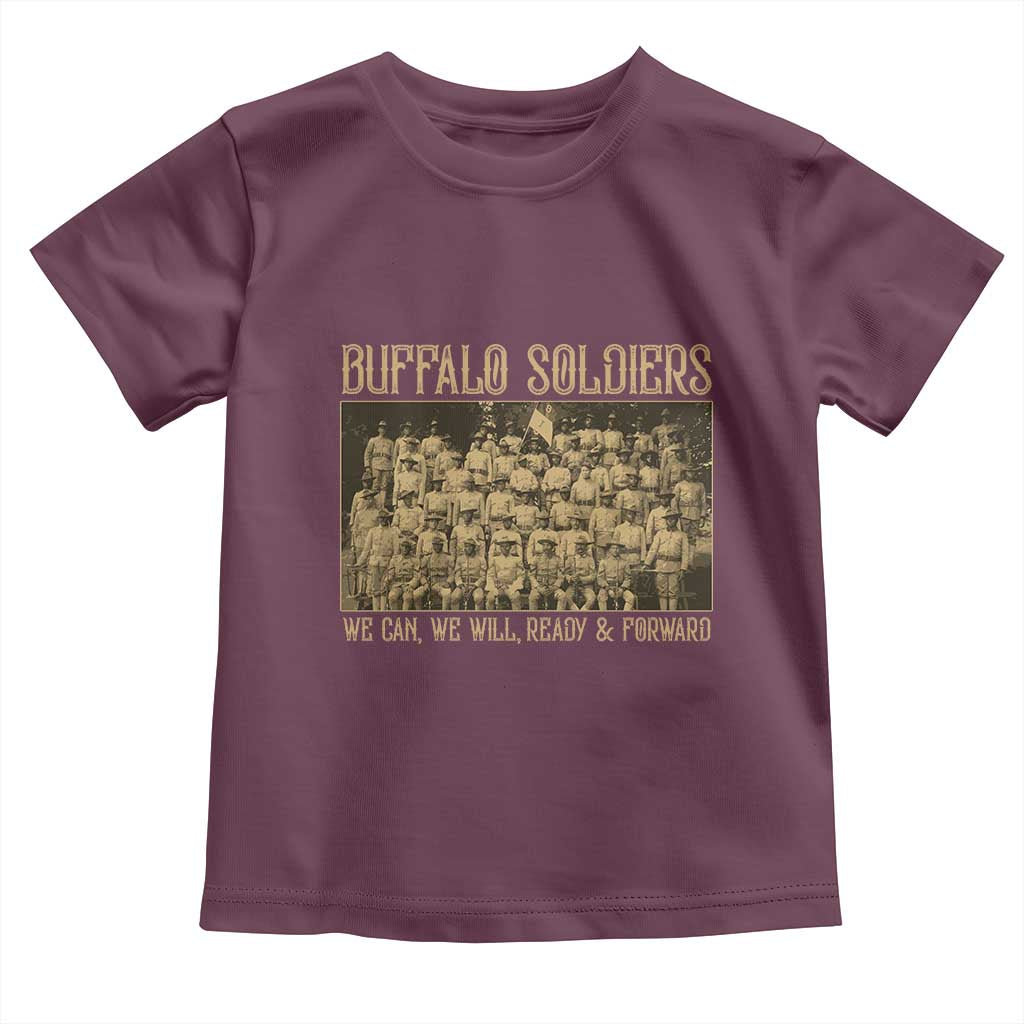 Buffalo Soldiers Toddler T Shirt 9th and 10th Cavalry African American Heros Black Soldiers TS10 Maroon Print Your Wear