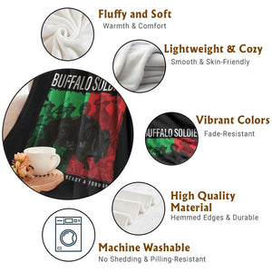 Buffalo Soldiers Throw Blanket 9th and 10th Cavalry Afro African American Heros TS10 Print Your Wear