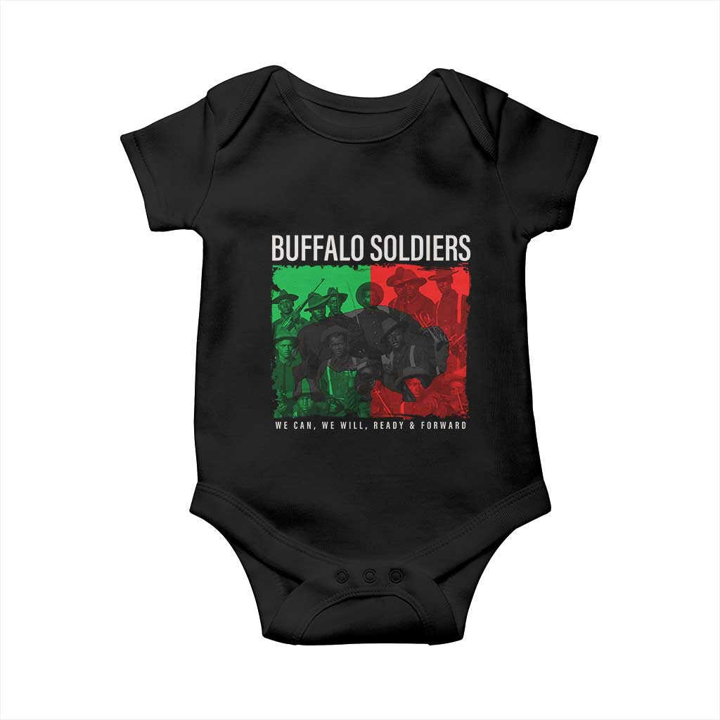 Buffalo Soldiers Baby Onesie 9th and 10th Cavalry Afro African American Heros TS10 Black Print Your Wear