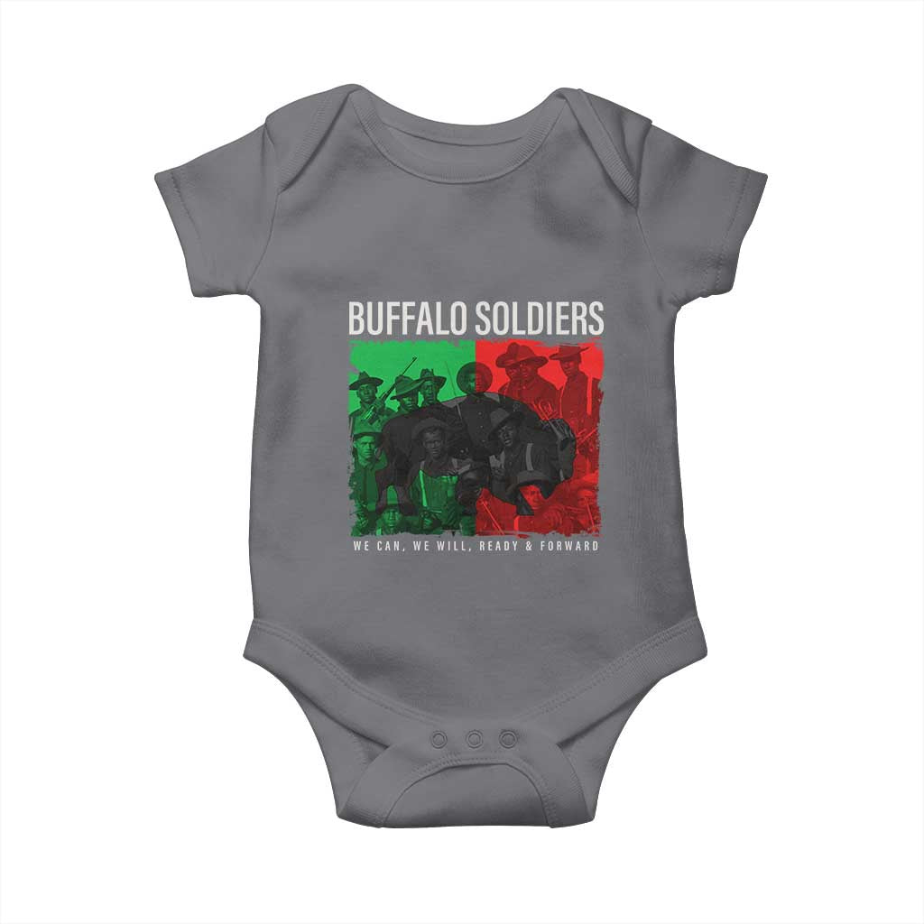 Buffalo Soldiers Baby Onesie 9th and 10th Cavalry Afro African American Heros TS10 Charcoal Print Your Wear