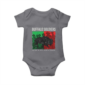 Buffalo Soldiers Baby Onesie 9th and 10th Cavalry Afro African American Heros TS10 Charcoal Print Your Wear