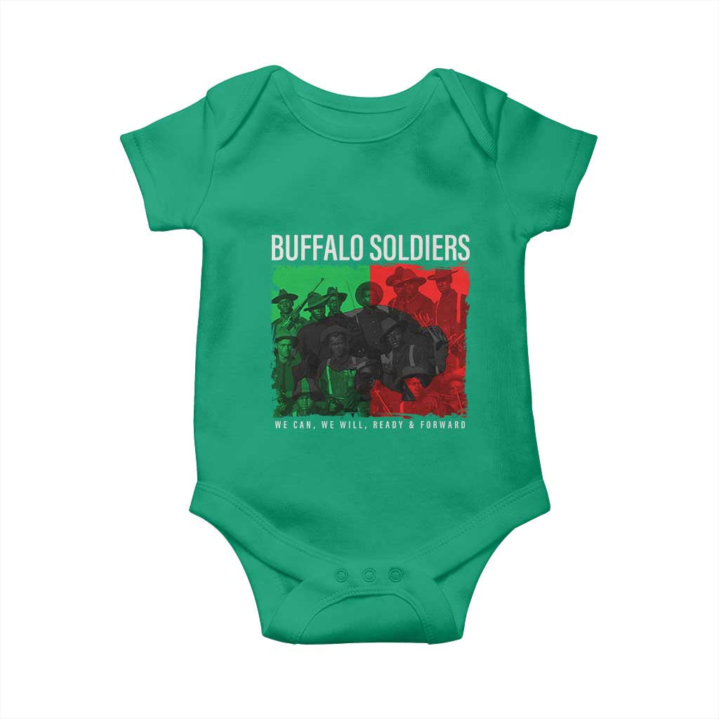 Buffalo Soldiers Baby Onesie 9th and 10th Cavalry Afro African American Heros TS10 Irish Green Print Your Wear