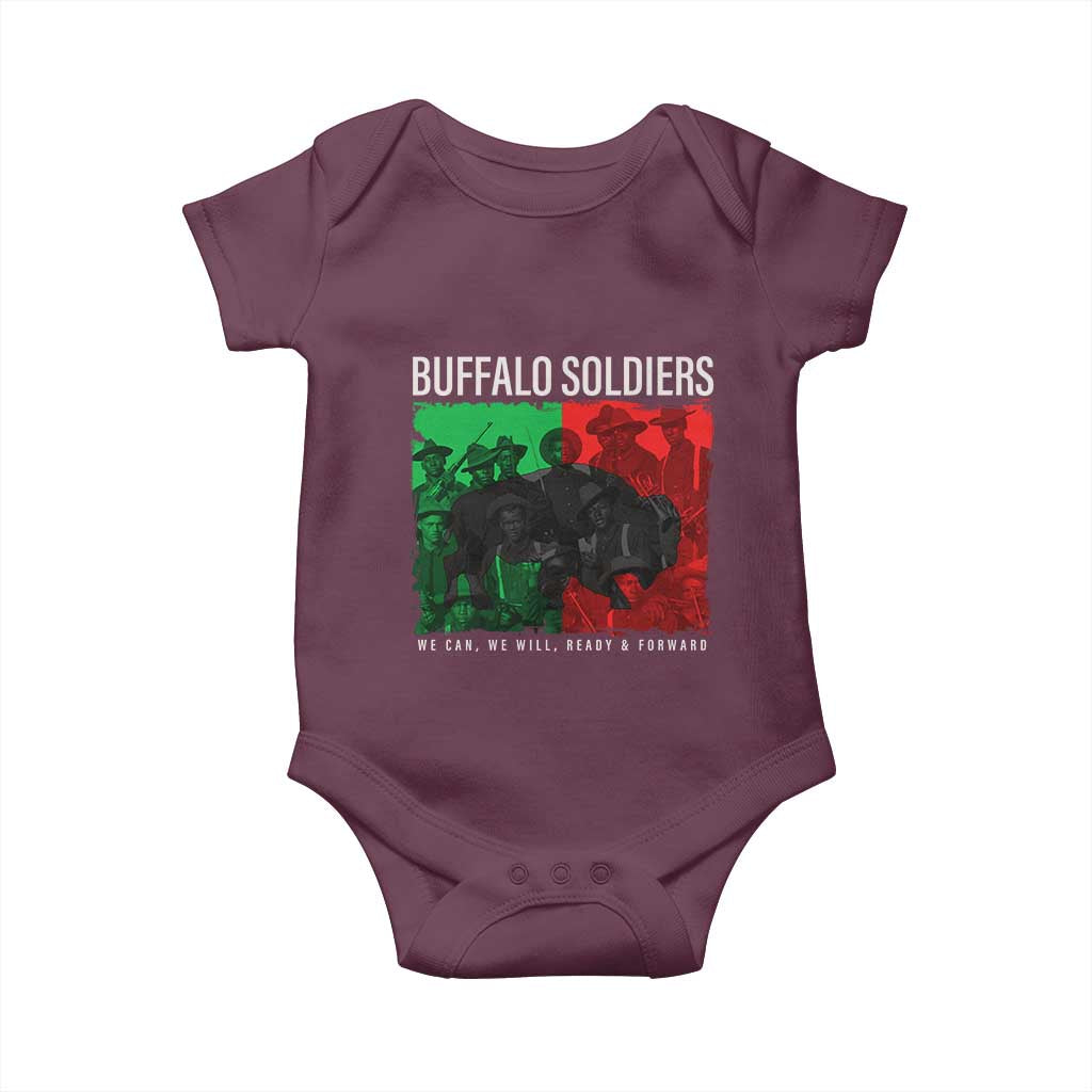 Buffalo Soldiers Baby Onesie 9th and 10th Cavalry Afro African American Heros TS10 Maroon Print Your Wear