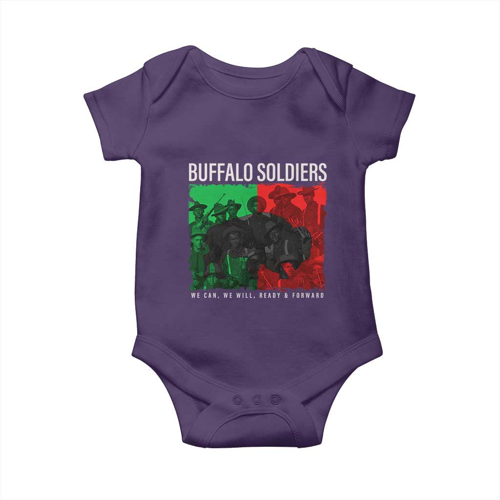 Buffalo Soldiers Baby Onesie 9th and 10th Cavalry Afro African American Heros TS10 Purple Print Your Wear