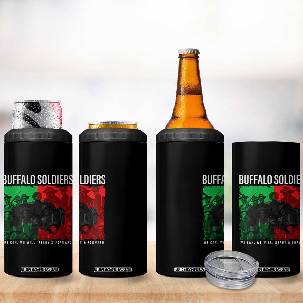 Buffalo Soldiers 4 in 1 Can Cooler Tumbler 9th and 10th Cavalry Afro African American Heros TS10 Print Your Wear