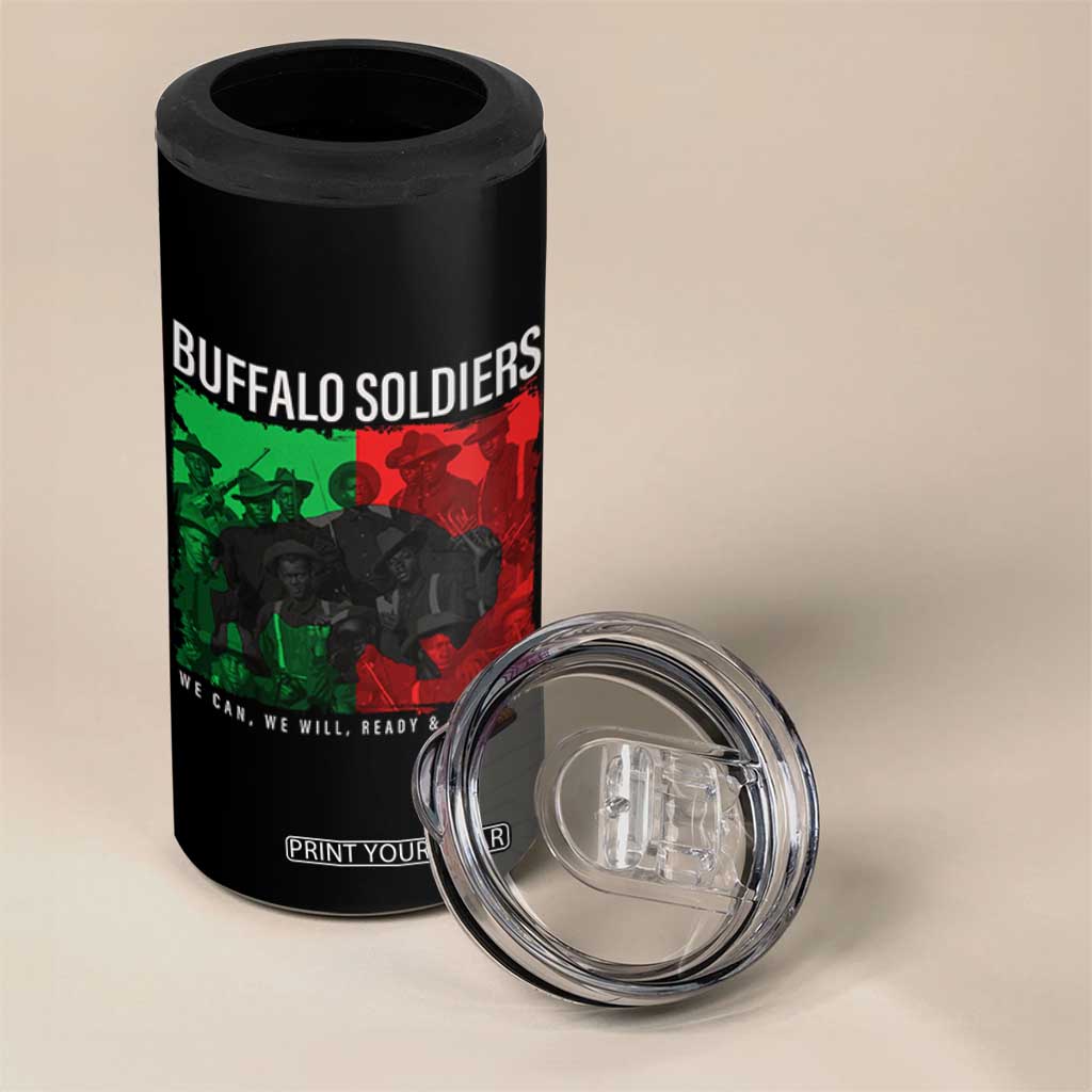 Buffalo Soldiers 4 in 1 Can Cooler Tumbler 9th and 10th Cavalry Afro African American Heros TS10 Print Your Wear