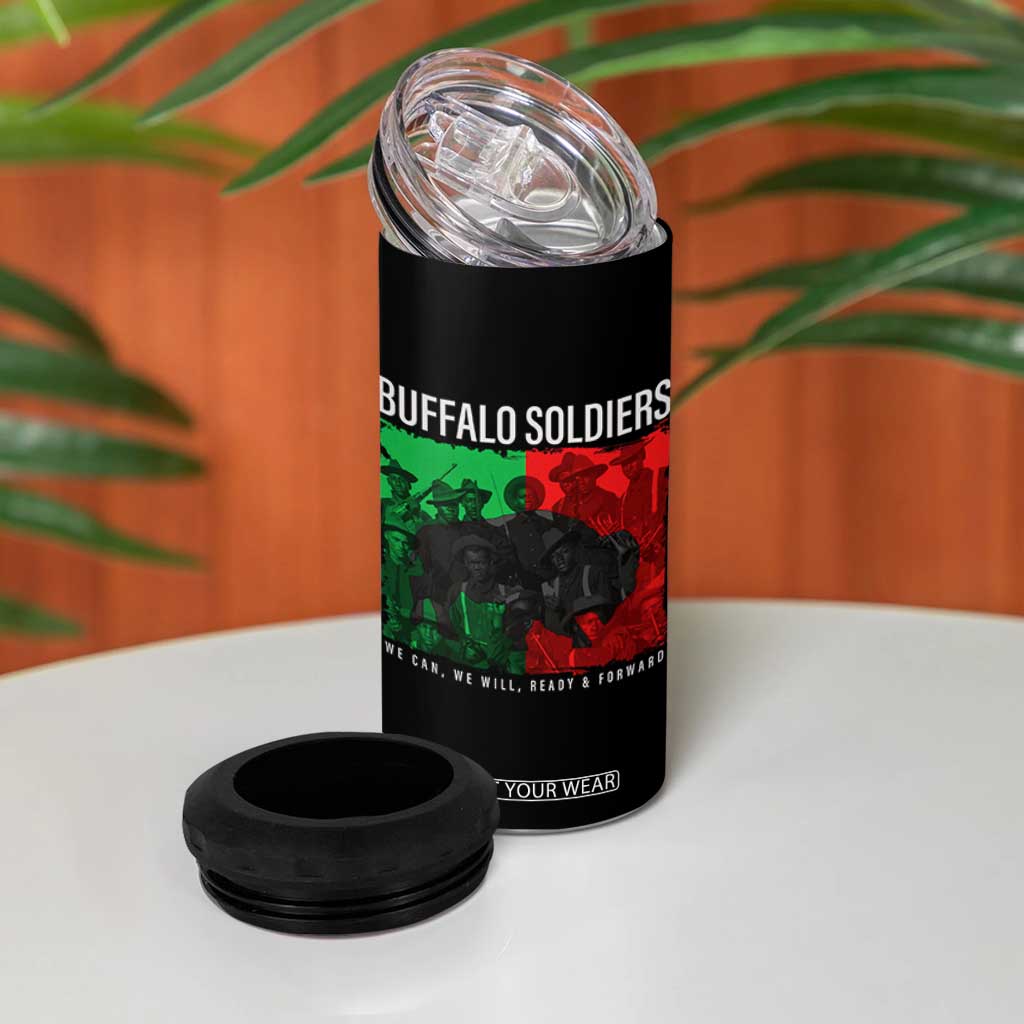 Buffalo Soldiers 4 in 1 Can Cooler Tumbler 9th and 10th Cavalry Afro African American Heros TS10 Print Your Wear