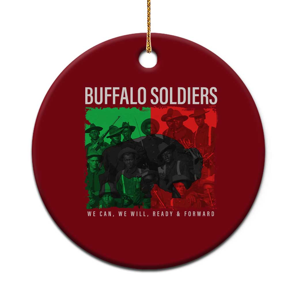 Buffalo Soldiers Ceramic Ornament 9th and 10th Cavalry Afro African American Heros TS10 1pc Red Print Your Wear