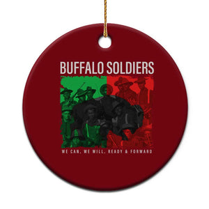 Buffalo Soldiers Ceramic Ornament 9th and 10th Cavalry Afro African American Heros TS10 1pc Red Print Your Wear