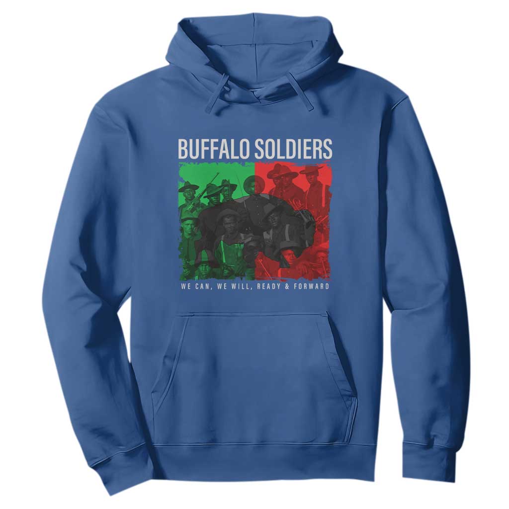 Buffalo Soldiers Hoodie 9th and 10th Cavalry Afro African American Heros TS10 Royal Blue Print Your Wear