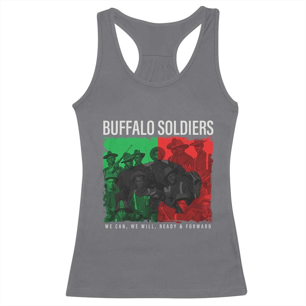 Buffalo Soldiers Racerback Tank Top 9th and 10th Cavalry Afro African American Heros TS10 Charcoal Print Your Wear