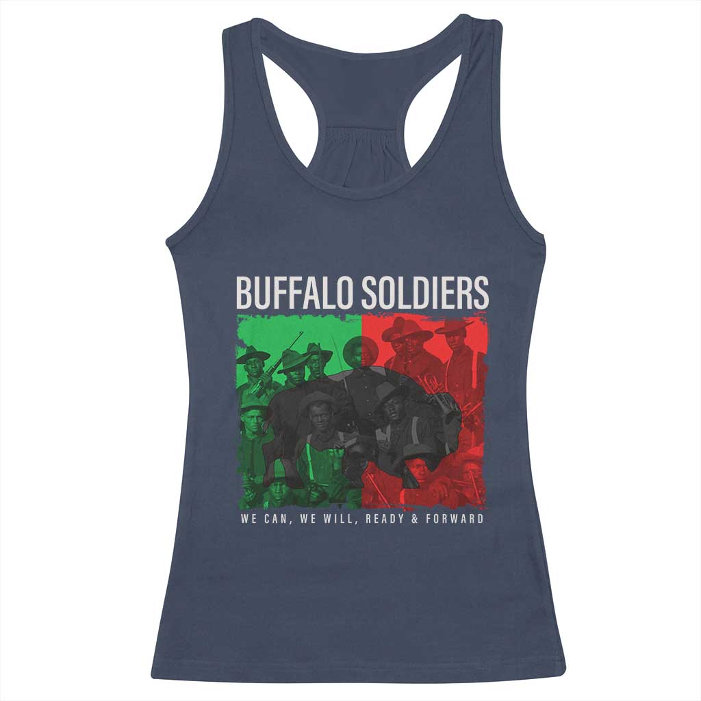 Buffalo Soldiers Racerback Tank Top 9th and 10th Cavalry Afro African American Heros TS10 Navy Print Your Wear