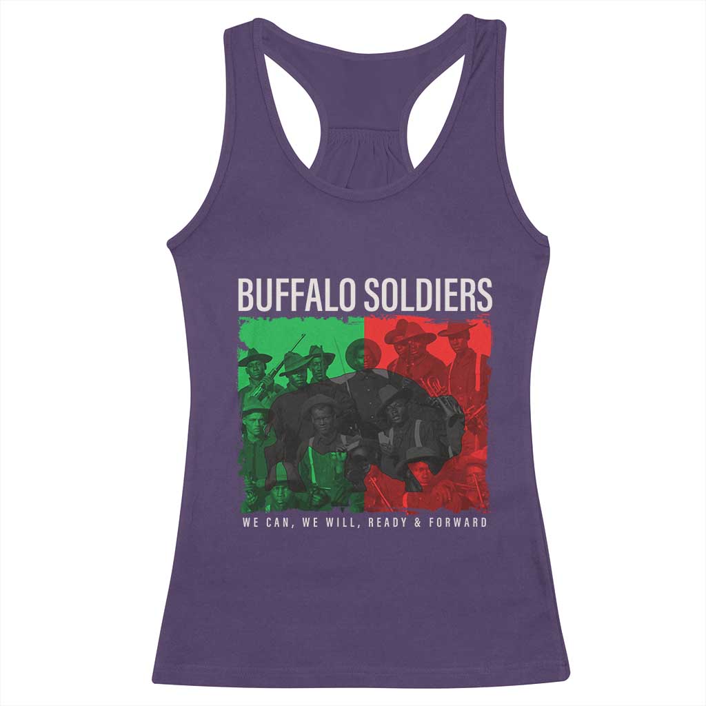 Buffalo Soldiers Racerback Tank Top 9th and 10th Cavalry Afro African American Heros TS10 Purple Print Your Wear