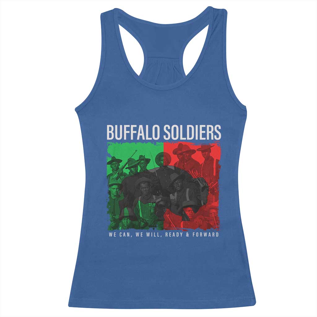 Buffalo Soldiers Racerback Tank Top 9th and 10th Cavalry Afro African American Heros TS10 Royal Blue Print Your Wear