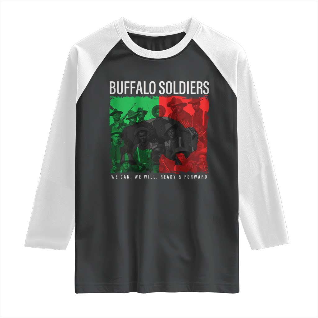 Buffalo Soldiers Raglan Shirt 9th and 10th Cavalry Afro African American Heros TS10 Black White Print Your Wear