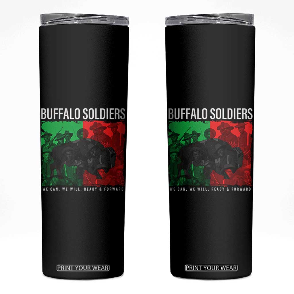 Buffalo Soldiers Skinny Tumbler 9th and 10th Cavalry Afro African American Heros TS10 Black Print Your Wear