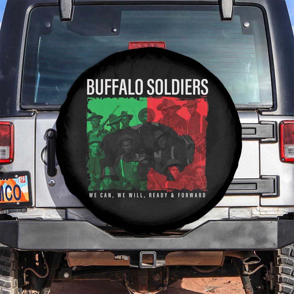 Buffalo Soldiers Spare Tire Cover 9th and 10th Cavalry Afro African American Heros TS10 No hole Black Print Your Wear