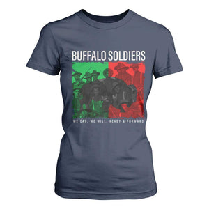Buffalo Soldiers T Shirt For Women 9th and 10th Cavalry Afro African American Heros TS10 Navy Print Your Wear