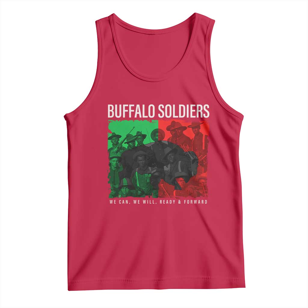 Buffalo Soldiers Tank Top 9th and 10th Cavalry Afro African American Heros TS10 Red Print Your Wear