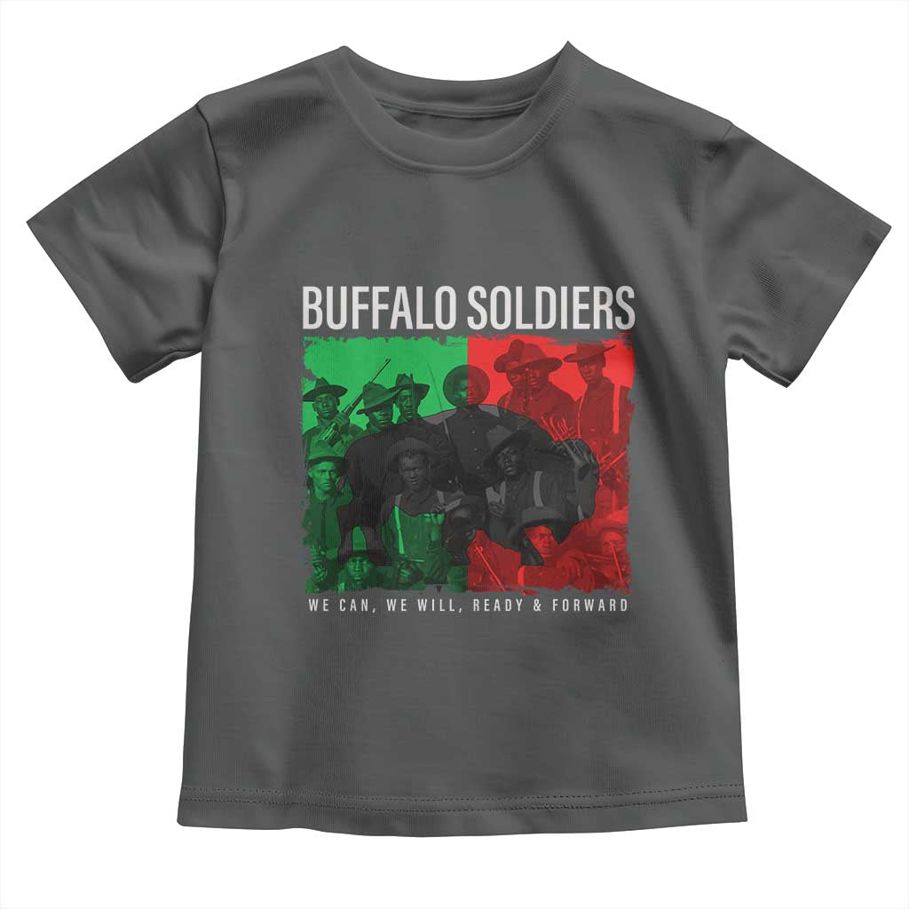 Buffalo Soldiers Toddler T Shirt 9th and 10th Cavalry Afro African American Heros TS10 Dark Heather Print Your Wear