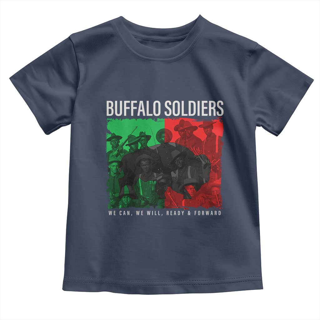 Buffalo Soldiers Toddler T Shirt 9th and 10th Cavalry Afro African American Heros TS10 Navy Print Your Wear