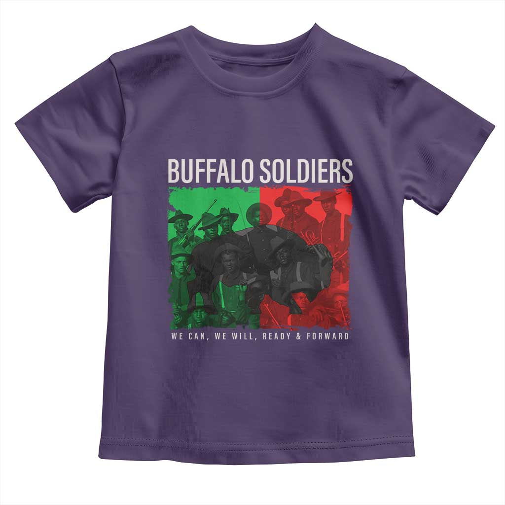 Buffalo Soldiers Toddler T Shirt 9th and 10th Cavalry Afro African American Heros TS10 Purple Print Your Wear
