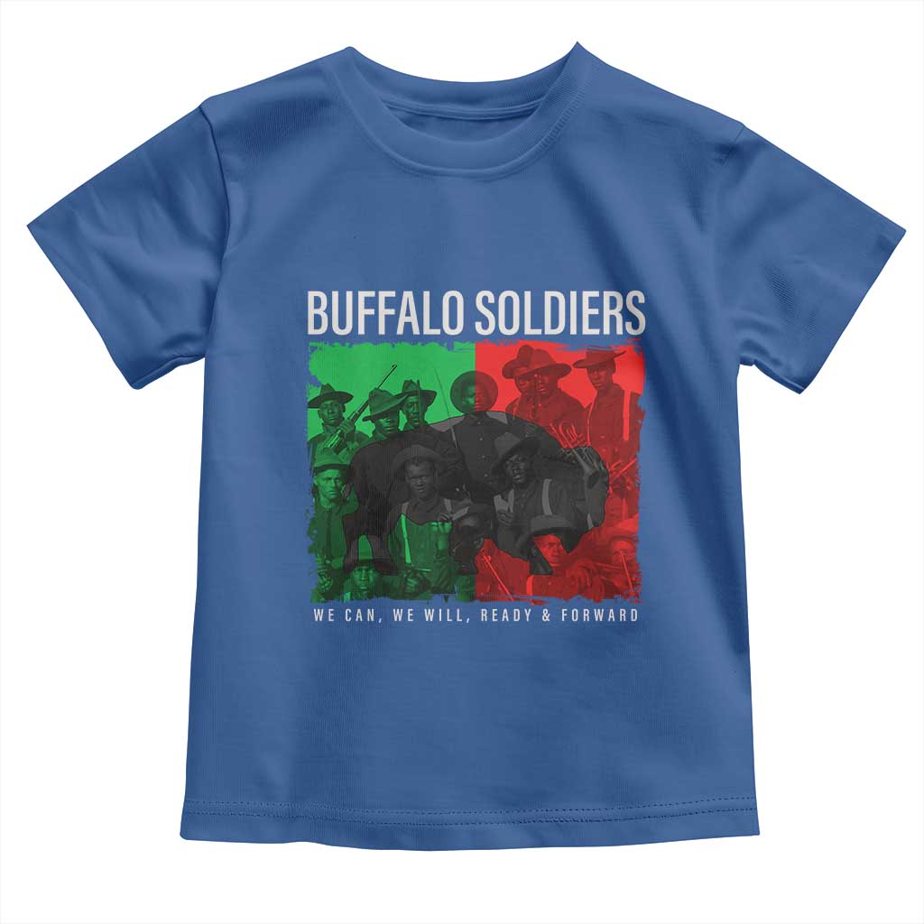 Buffalo Soldiers Toddler T Shirt 9th and 10th Cavalry Afro African American Heros TS10 Royal Blue Print Your Wear