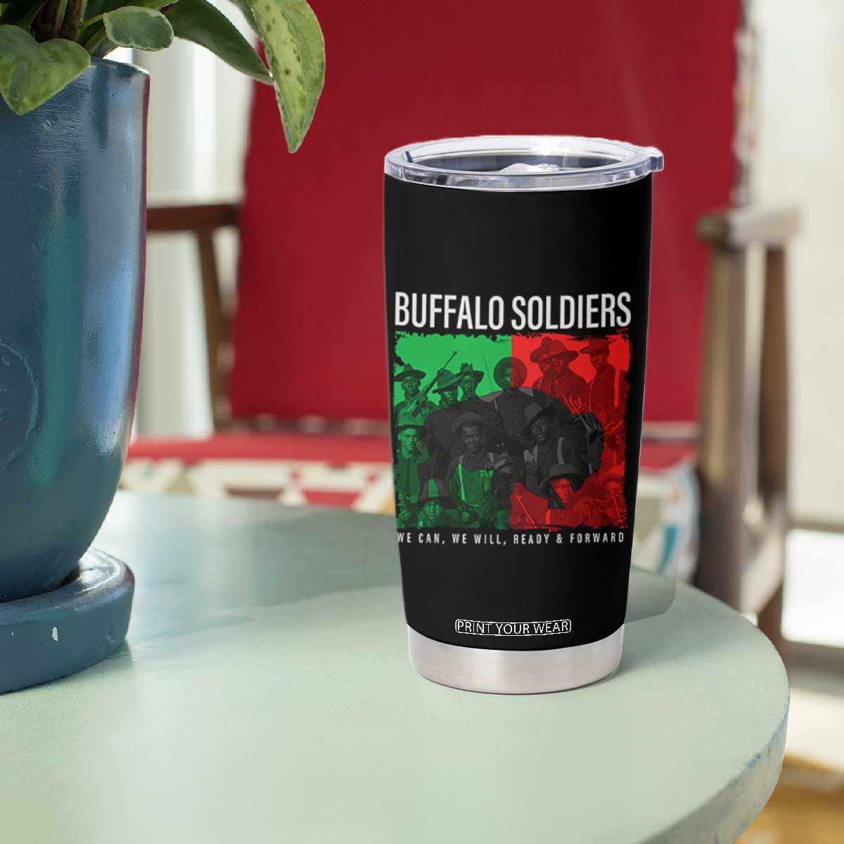 Buffalo Soldiers Tumbler Cup 9th and 10th Cavalry Afro African American Heros TS10 Print Your Wear