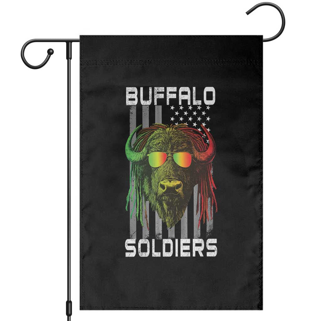Retro Buffalo Soldiers Garden Flag 9th and 10th Cavalry African American Heros USA Flag TS10 Black Print Your Wear