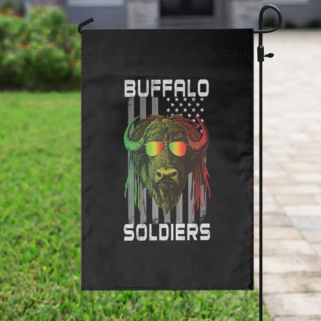 Retro Buffalo Soldiers Garden Flag 9th and 10th Cavalry African American Heros USA Flag TS10 Print Your Wear