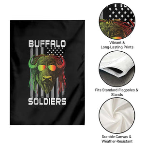 Retro Buffalo Soldiers Garden Flag 9th and 10th Cavalry African American Heros USA Flag TS10 Print Your Wear