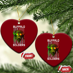 Retro Buffalo Soldiers Ceramic Ornament 9th and 10th Cavalry African American Heros USA Flag TS10 Print Your Wear