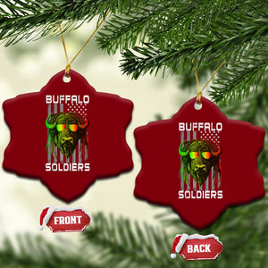 Retro Buffalo Soldiers Ceramic Ornament 9th and 10th Cavalry African American Heros USA Flag TS10 Print Your Wear