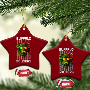 Retro Buffalo Soldiers Ceramic Ornament 9th and 10th Cavalry African American Heros USA Flag TS10 Print Your Wear
