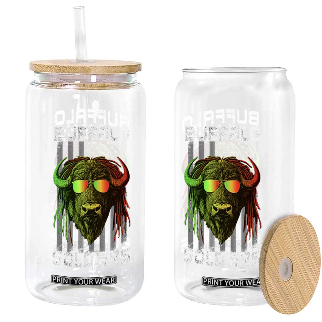 Retro Buffalo Soldiers Glass Can 9th and 10th Cavalry African American Heros USA Flag TS10 Print Your Wear