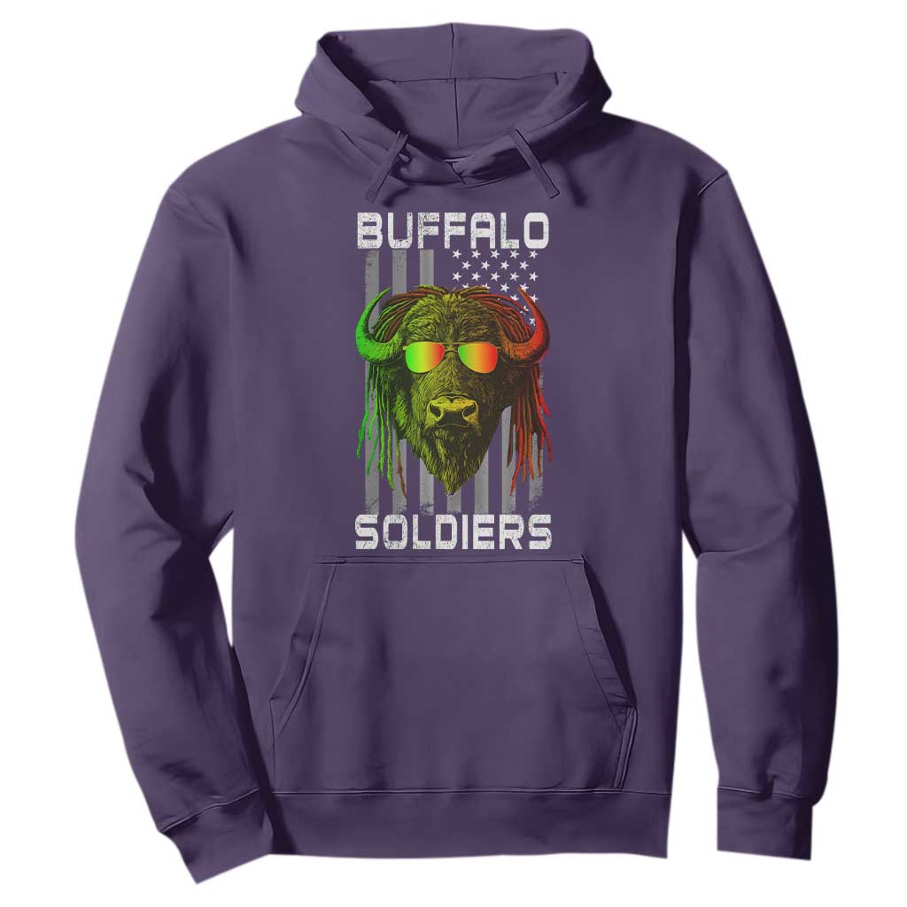 Retro Buffalo Soldiers Hoodie 9th and 10th Cavalry African American Heros USA Flag TS10 Purple Print Your Wear
