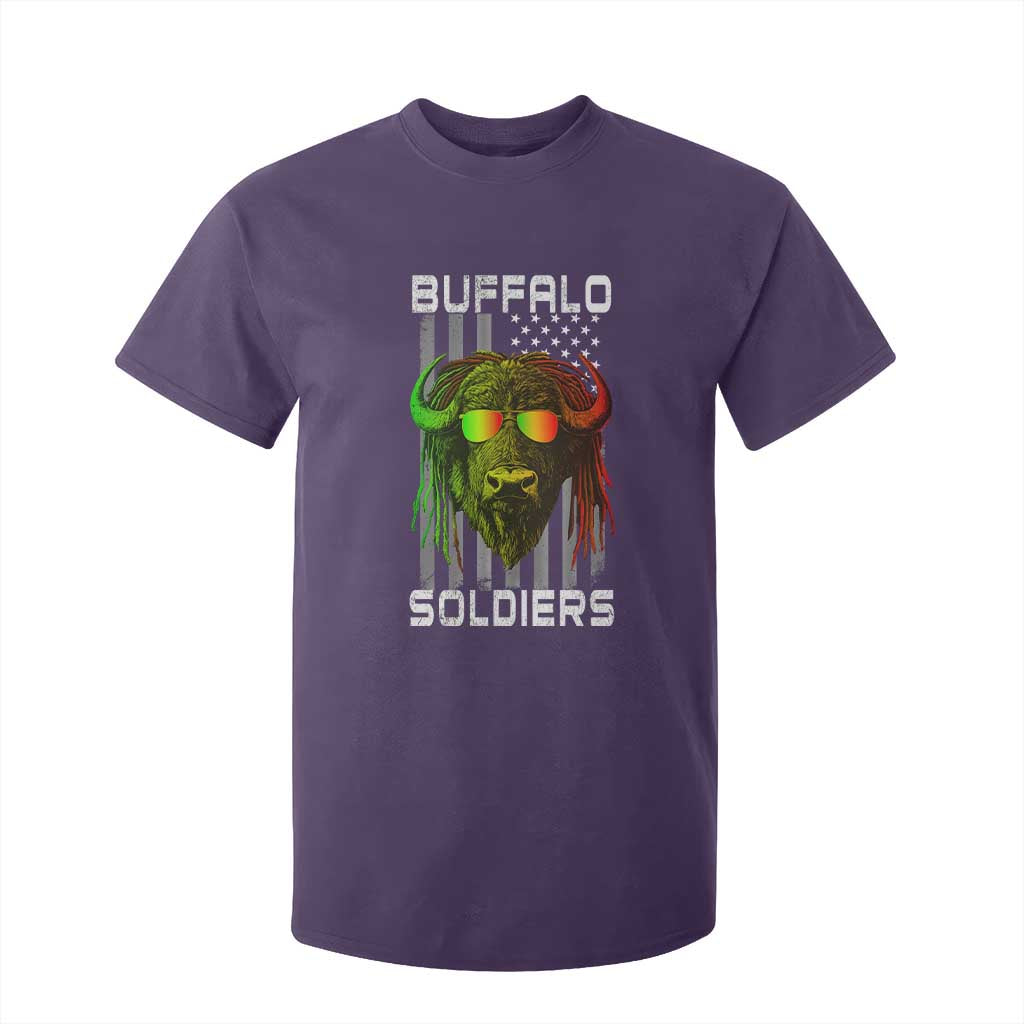 Retro Buffalo Soldiers T Shirt For Kid 9th and 10th Cavalry African American Heros USA Flag TS10 Purple Print Your Wear