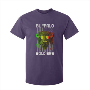 Retro Buffalo Soldiers T Shirt For Kid 9th and 10th Cavalry African American Heros USA Flag TS10 Purple Print Your Wear
