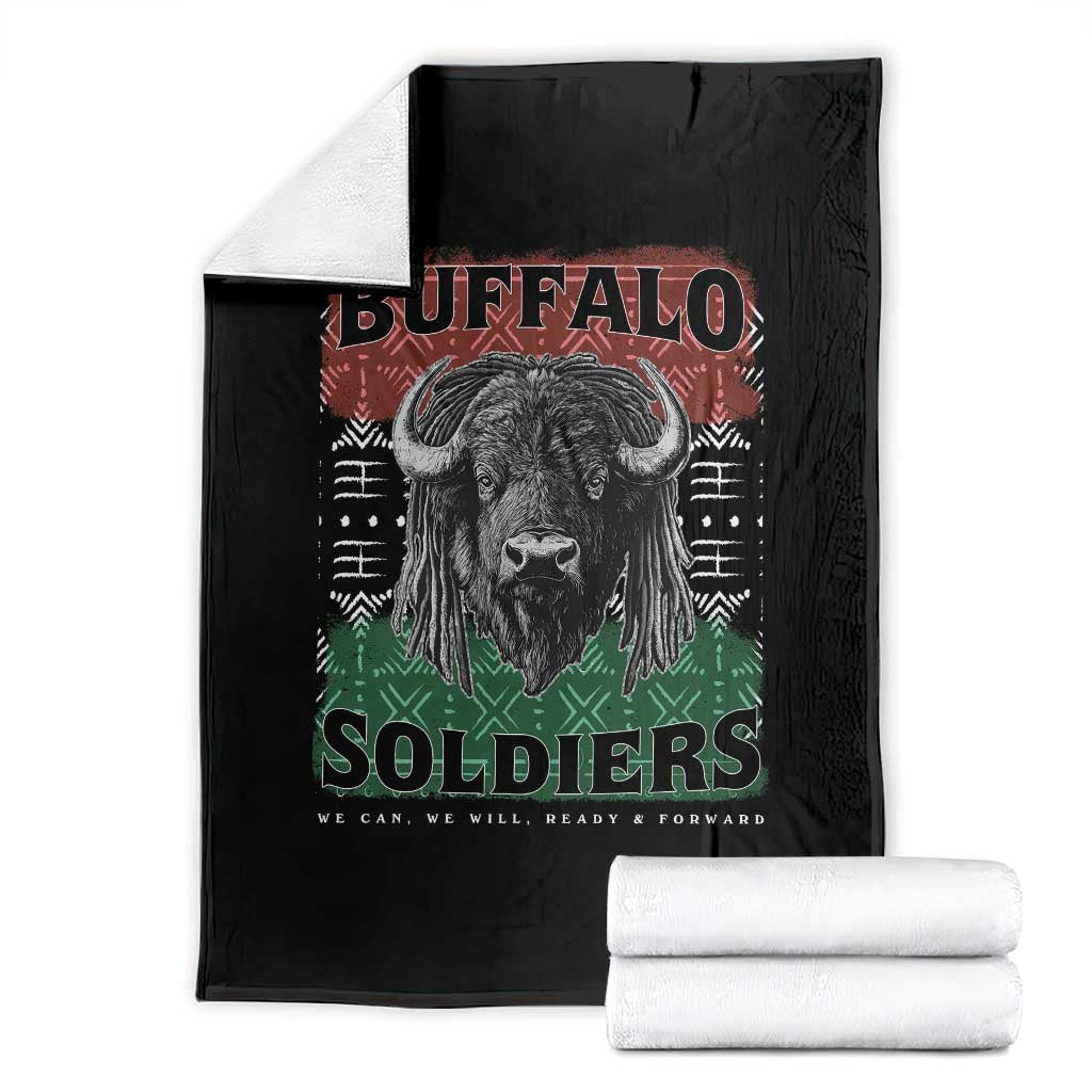 Buffalo Soldiers Throw Blanket Retro African American Black History TS10 Black Print Your Wear
