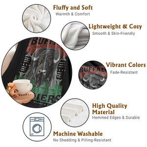 Buffalo Soldiers Throw Blanket Retro African American Black History TS10 Print Your Wear