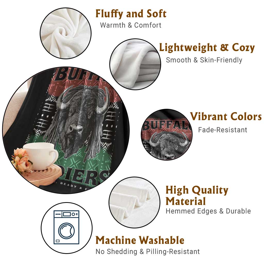 Buffalo Soldiers Throw Blanket Retro African American Black History TS10 Print Your Wear