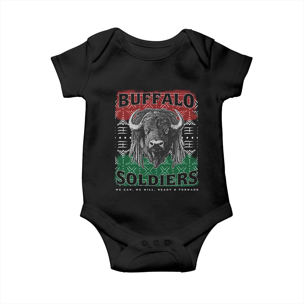 Buffalo Soldiers Baby Onesie Retro African American Black History TS10 Black Print Your Wear