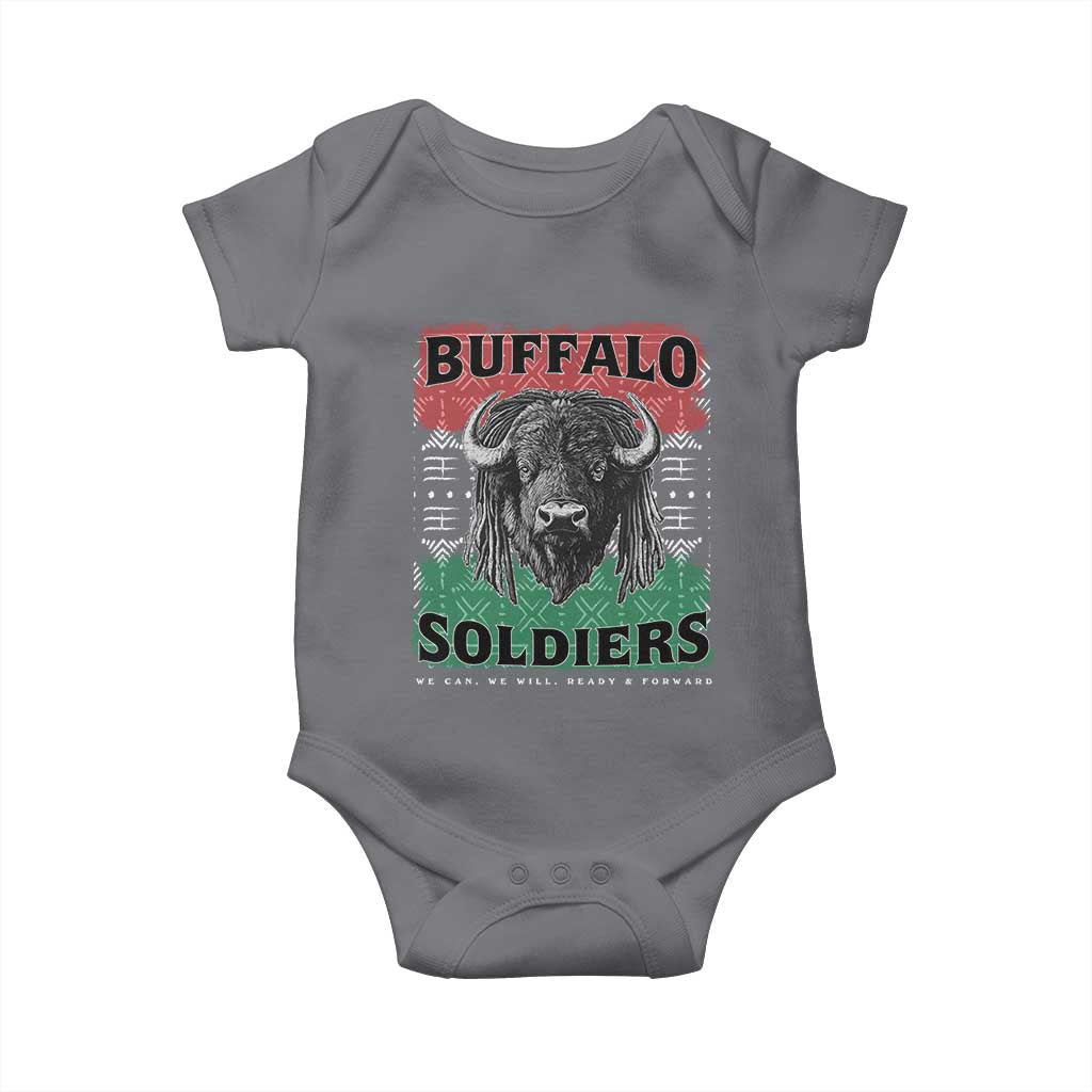 Buffalo Soldiers Baby Onesie Retro African American Black History TS10 Charcoal Print Your Wear