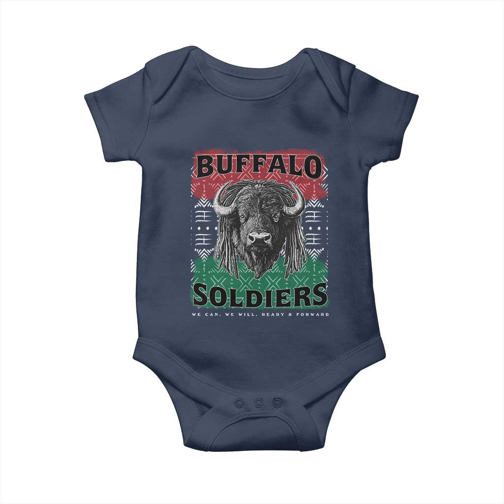 Buffalo Soldiers Baby Onesie Retro African American Black History TS10 Navy Print Your Wear