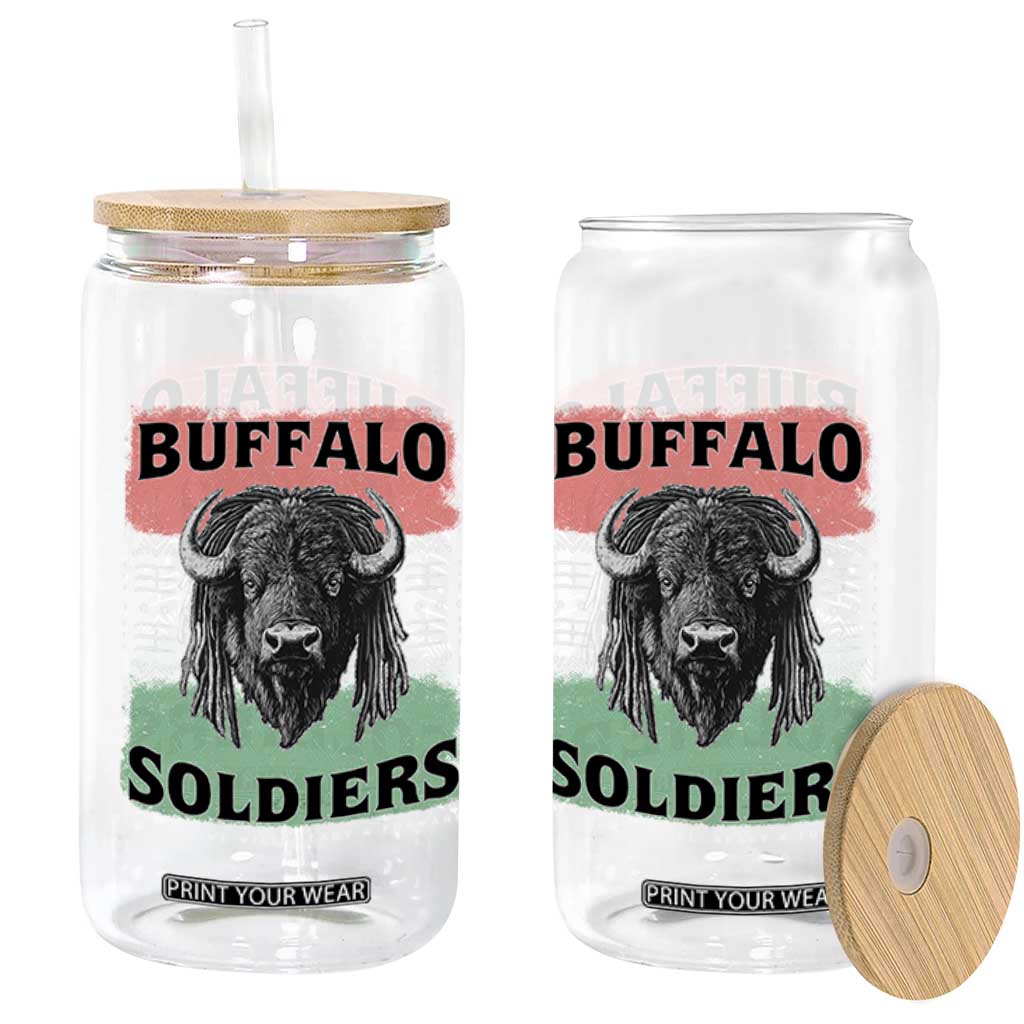 Buffalo Soldiers Glass Can Retro African American Black History TS10 Print Your Wear