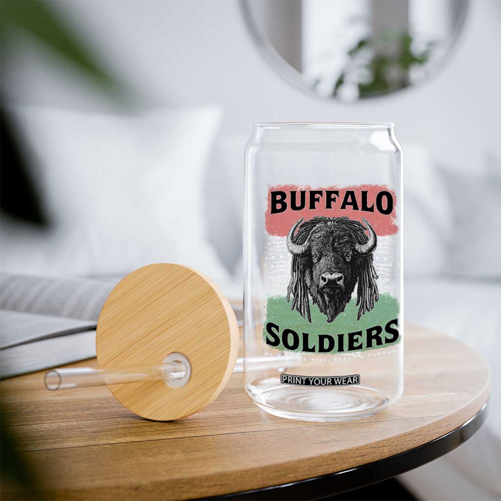 Buffalo Soldiers Glass Can Retro African American Black History TS10 Print Your Wear