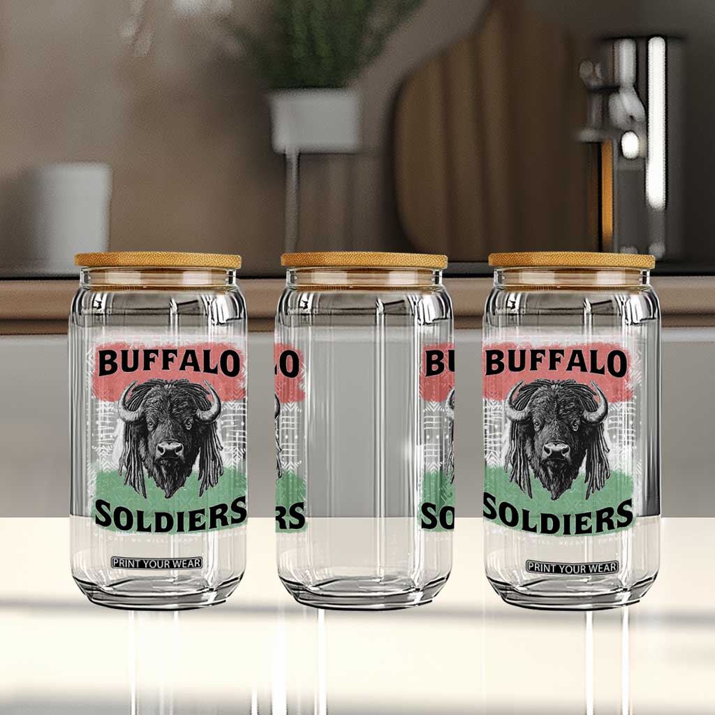 Buffalo Soldiers Glass Can Retro African American Black History TS10 Print Your Wear