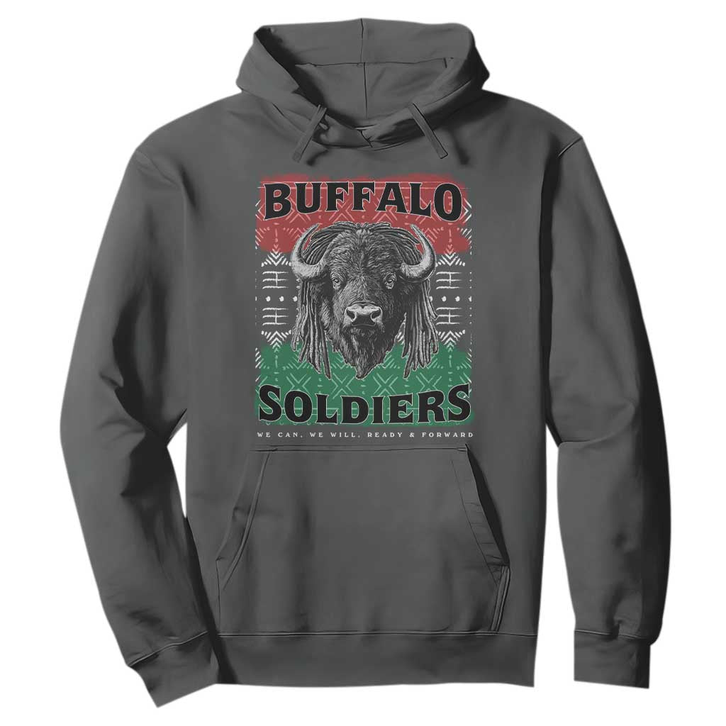 Buffalo Soldiers Hoodie Retro African American Black History TS10 Dark Heather Print Your Wear