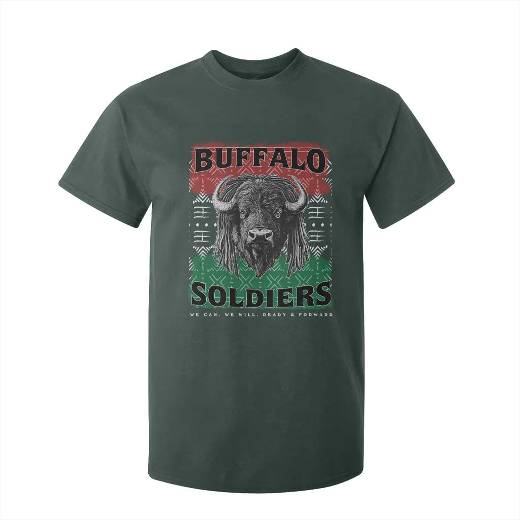 Buffalo Soldiers T Shirt For Kid Retro African American Black History TS10 Dark Forest Green Print Your Wear